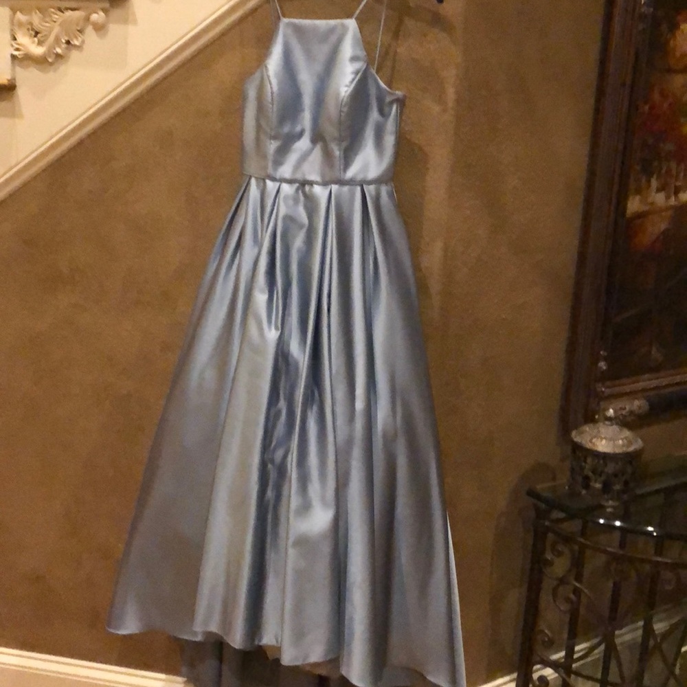 Abby Square Neck Full Skirted High Low Gown